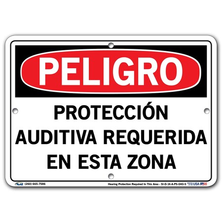 Vestil Polystyrene Sign, 7-1/2" Height, 10-1/2" Width, Polystyrene, Rectangle, Spanish SI-D-14-A-PS-040-S